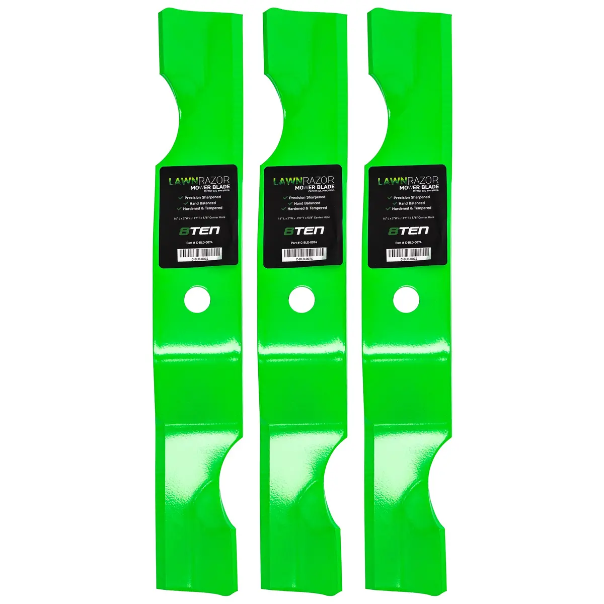 Lawnrazor Notched High Lift Blade For Gravely Ariens 04265400 | 3-Pack 1