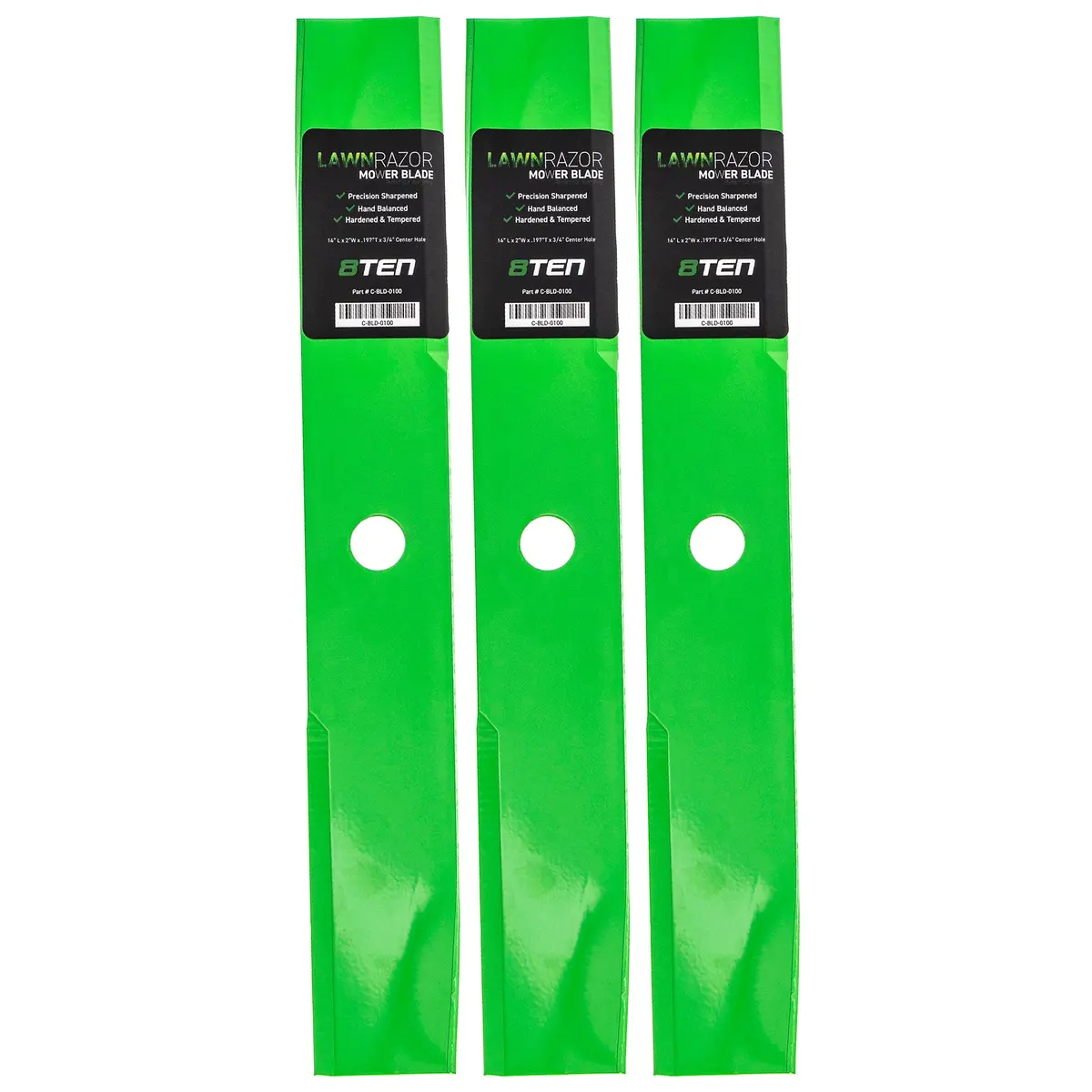Lawnrazor Notched High Lift Blade For John Deere M41237 Am30698 | 3-Pack 1