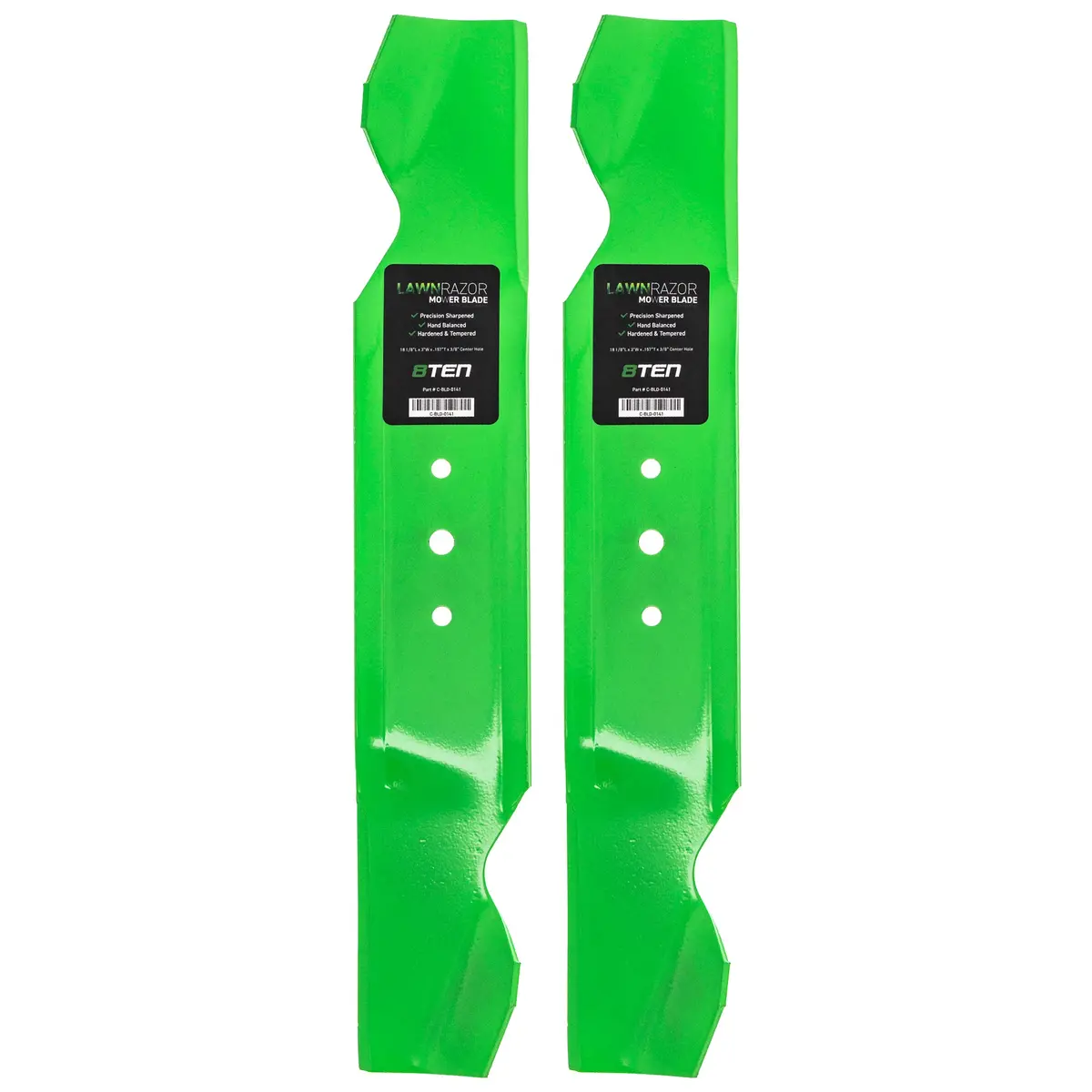 Lawnrazor Notched High Lift Blade For Mtd Montgomery Ward Mastercut 742-0496 | 2-Pack 1