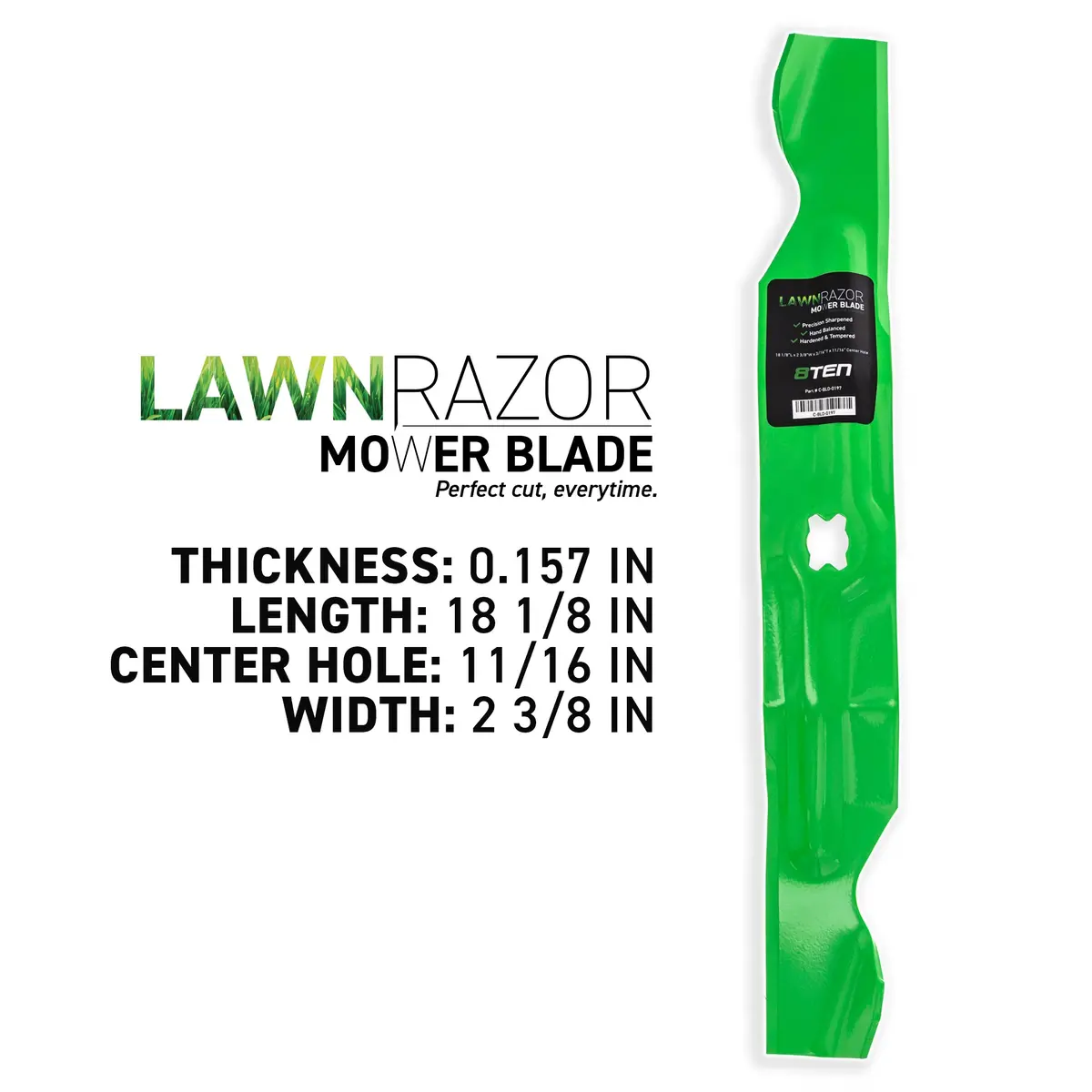 Lawnrazor Notched High Lift Blade For Cub Cadet Mtd Troy-Bilt 742-04154 942-04154 942-04154A 2