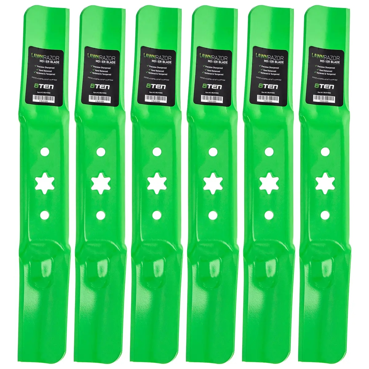 Lawnrazor High Lift Blade For Cub Cadet Troy-Bilt Craftsman 742-05052A 942-05052A 490-110-C155 | 6-Pack 1