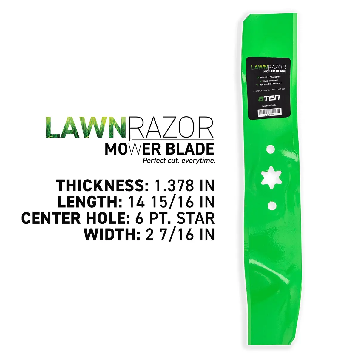 Lawnrazor Center Mulching Blade For Huskee Cub Cadet Columbia 112-0302 942-04124 942-0612A 942-0612 2