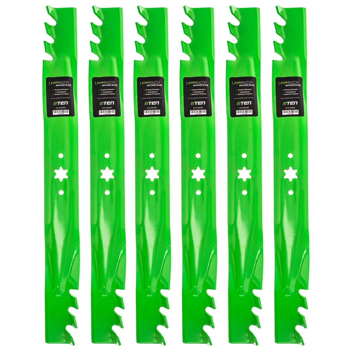 Lawnrazor Toothed Blade For Troy-Bilt Cub Cadet Craftsman 942-04290 742-04290 742-04244 942-04244 | 6-Pack 1
