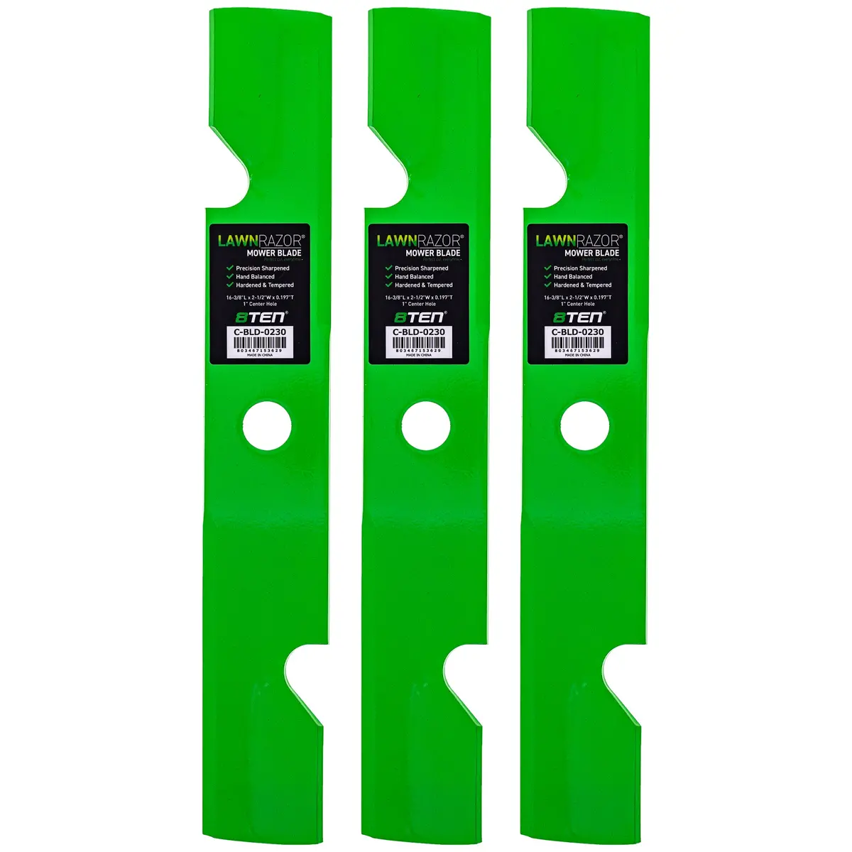 Lawnrazor Notched High Lift Blade For Exmark Toro 103-6401 103-6401-S 109-6872 | 3-Pack 1