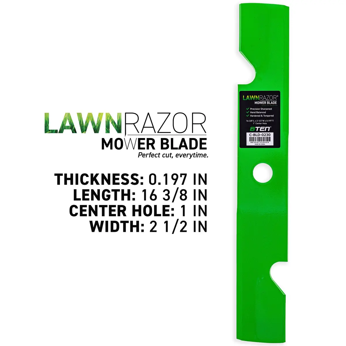 Lawnrazor Notched High Lift Blade For Exmark Toro 103-6401 103-6401-S 109-6872 | 3-Pack 2
