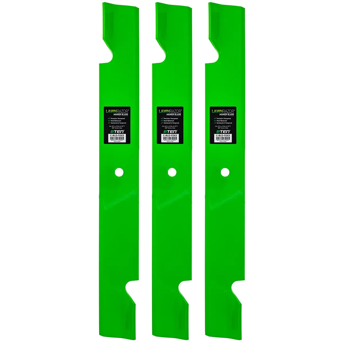 Lawnrazor Notched High Lift Blade For Exmark 103-2531 1-643006 103-2531-S | 3-Pack 1