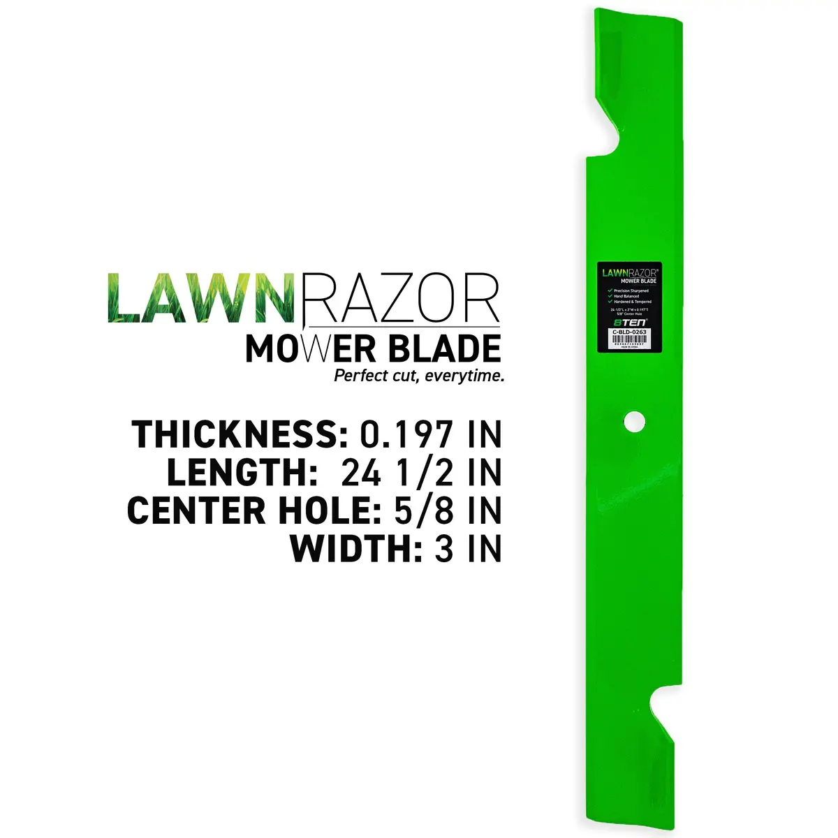 Lawnrazor Notched High Lift Blade For Exmark 103-2531 1-643006 103-2531-S | 3-Pack 2