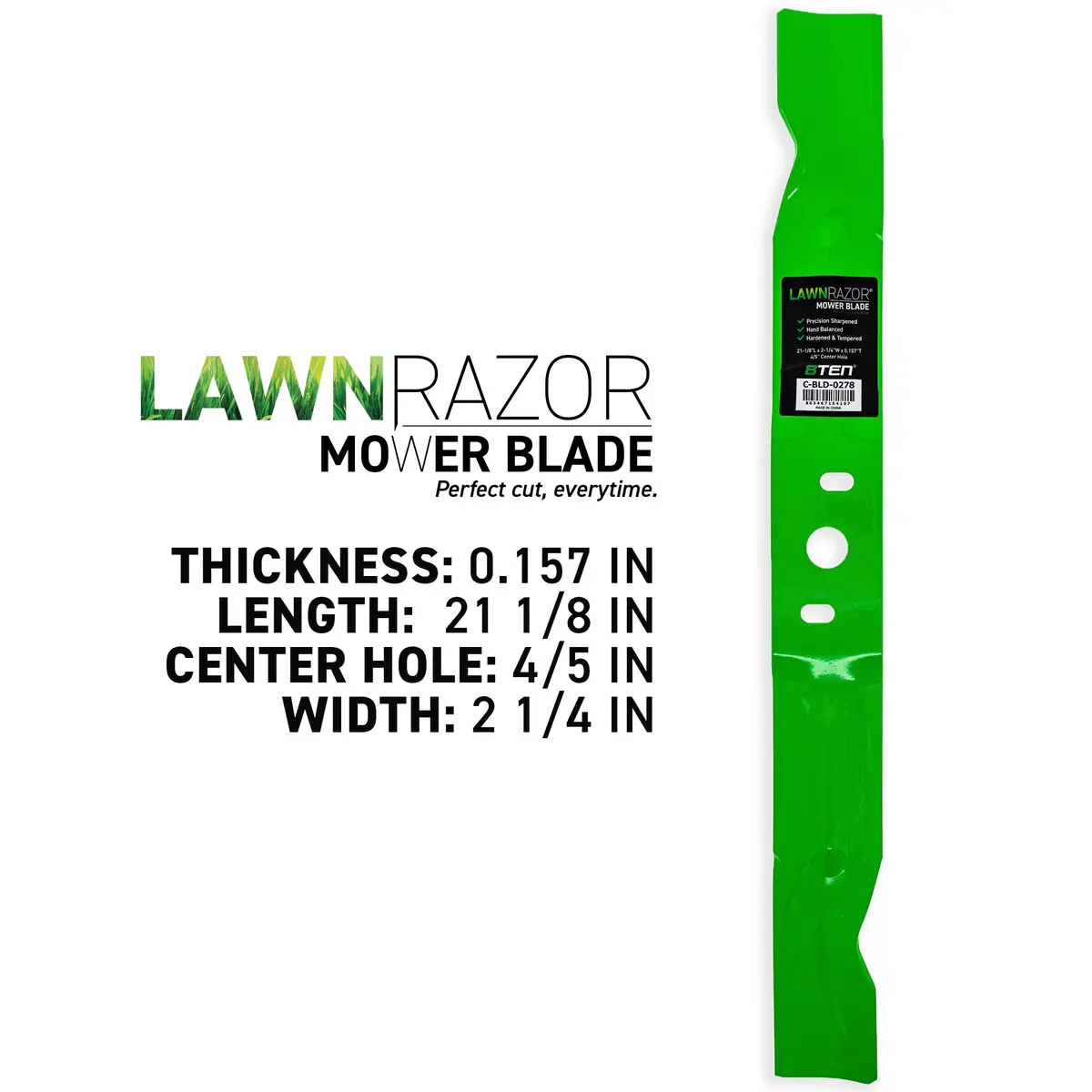 Lawnrazor Notched High Lift Blade For Husqvarna 580921201 | 2-Pack 2