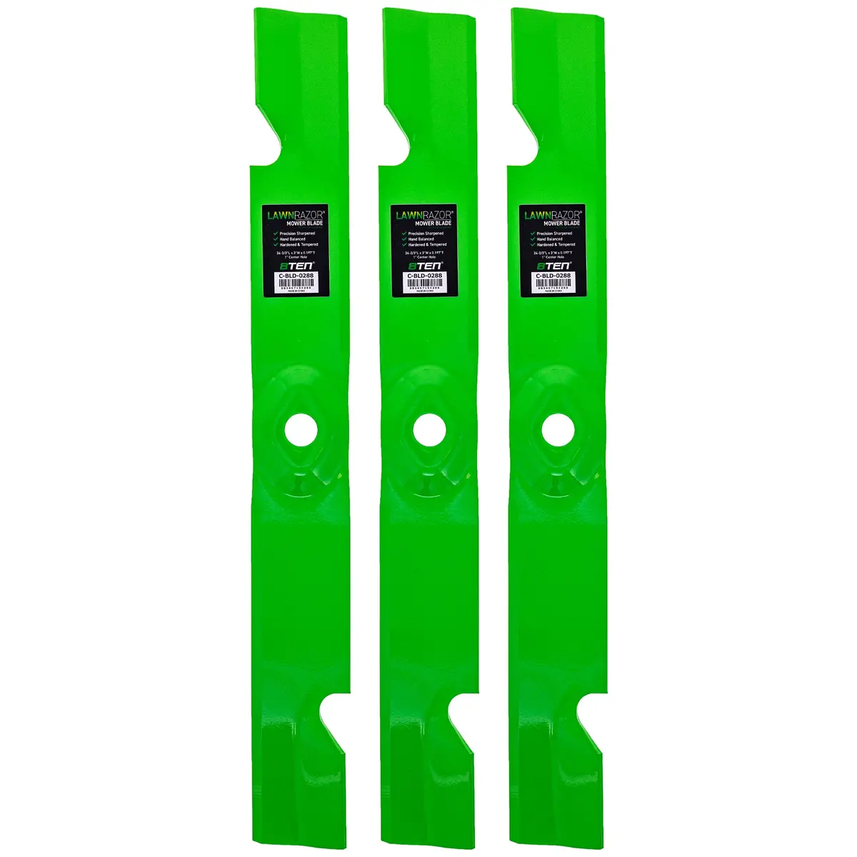 Lawnrazor Notched High Lift Blade For Exmark 103-9624 109-6465-S 109-6465 103-9626-S 103-9626 | 3-Pack 1