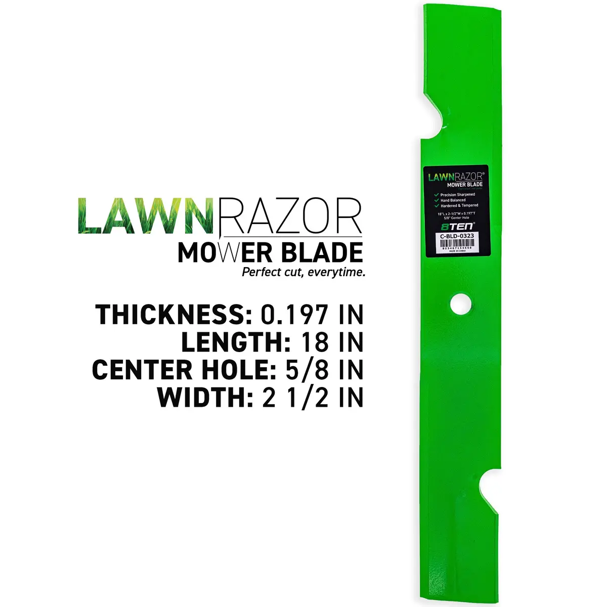 Lawnrazor Notched High Lift Blade For Ferris Mtd Pro Cub Cadet 5101756S 00050125 5101756 | 2-Pack 2