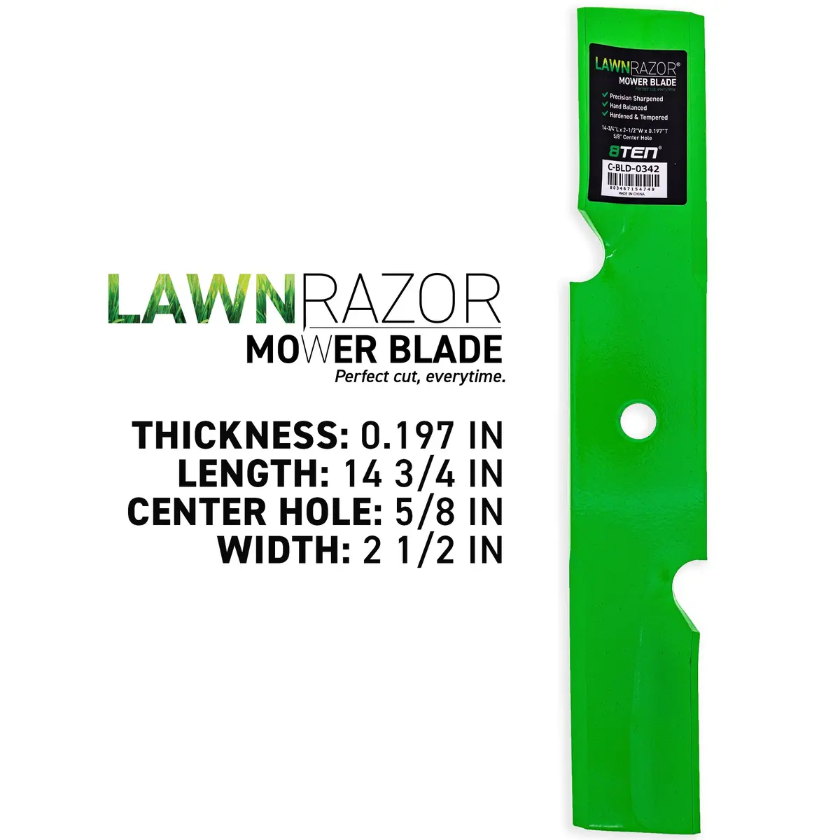 Lawnrazor Notched High Lift Blade For Scag 483014 | 3-Pack 2