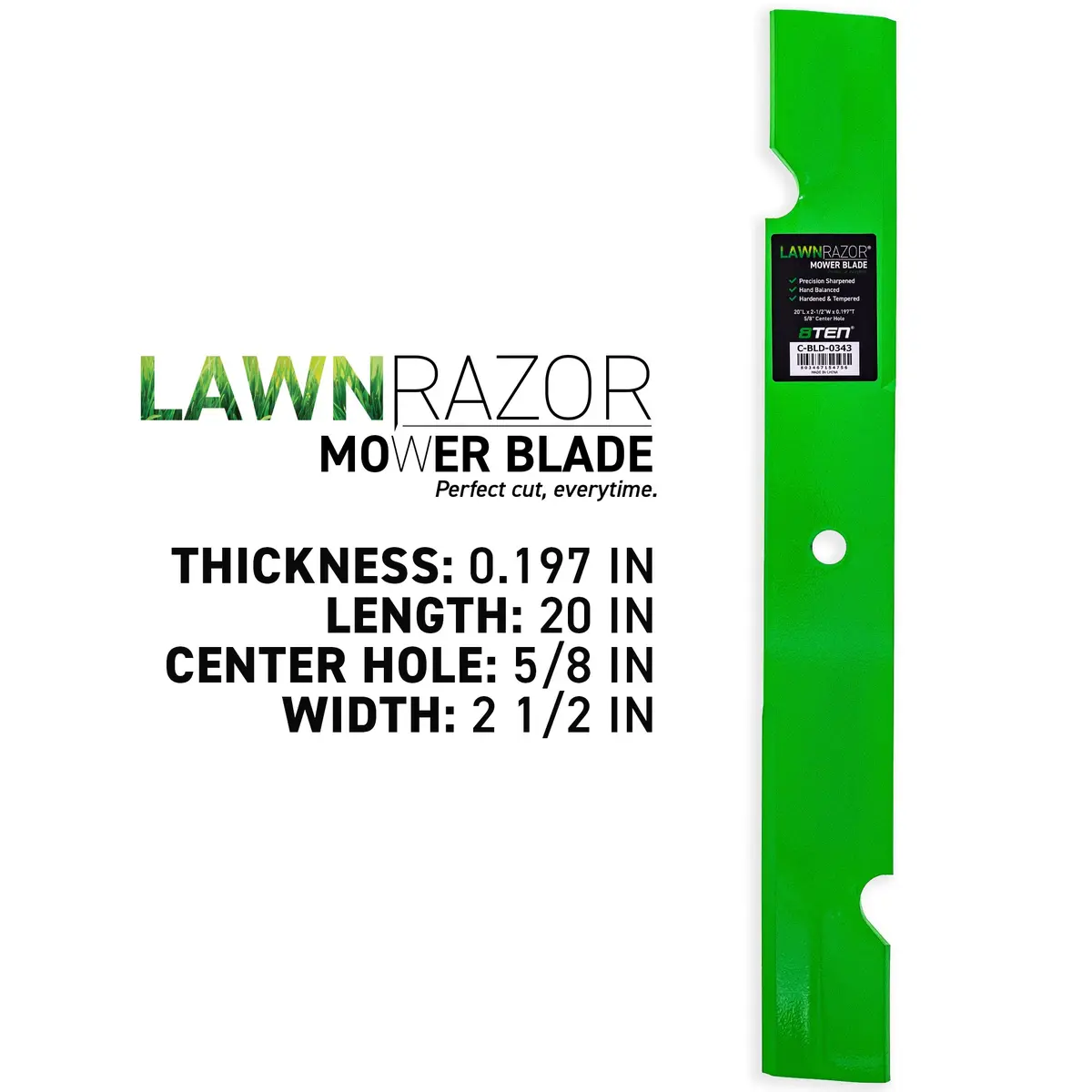 Lawnrazor Notched High Lift Blade For Scag 482129 | 2-Pack 2