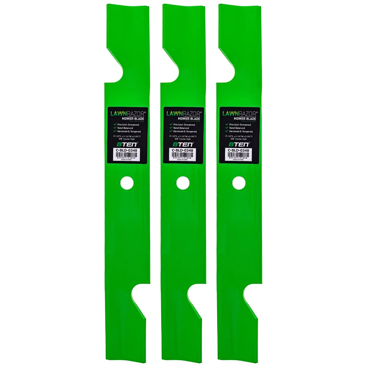 Lawnrazor Notched High Lift Blade For Toro 117-1156-03 | 3-Pack 1