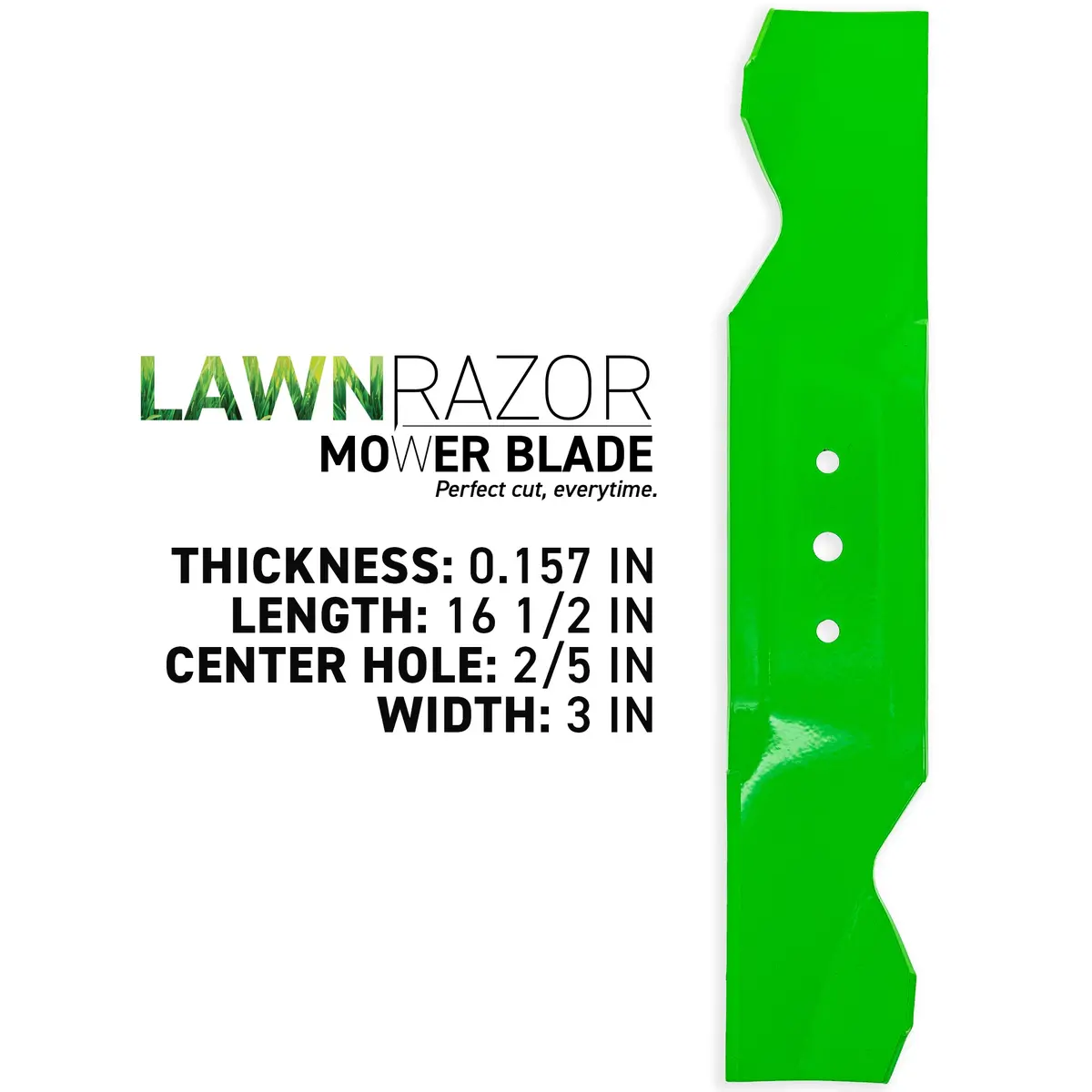Lawnrazor Notched High Lift Blade For Central Park Grass Handler Ace 742-0487 | 2-Pack 2
