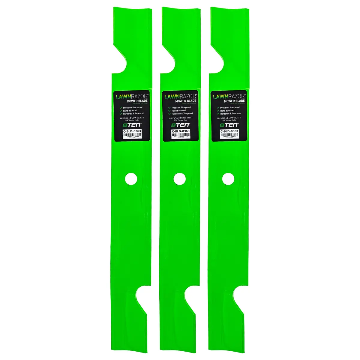 Lawnrazor Notched High Lift Blade For Toro 94-060 115-9650-03 | 3-Pack 1