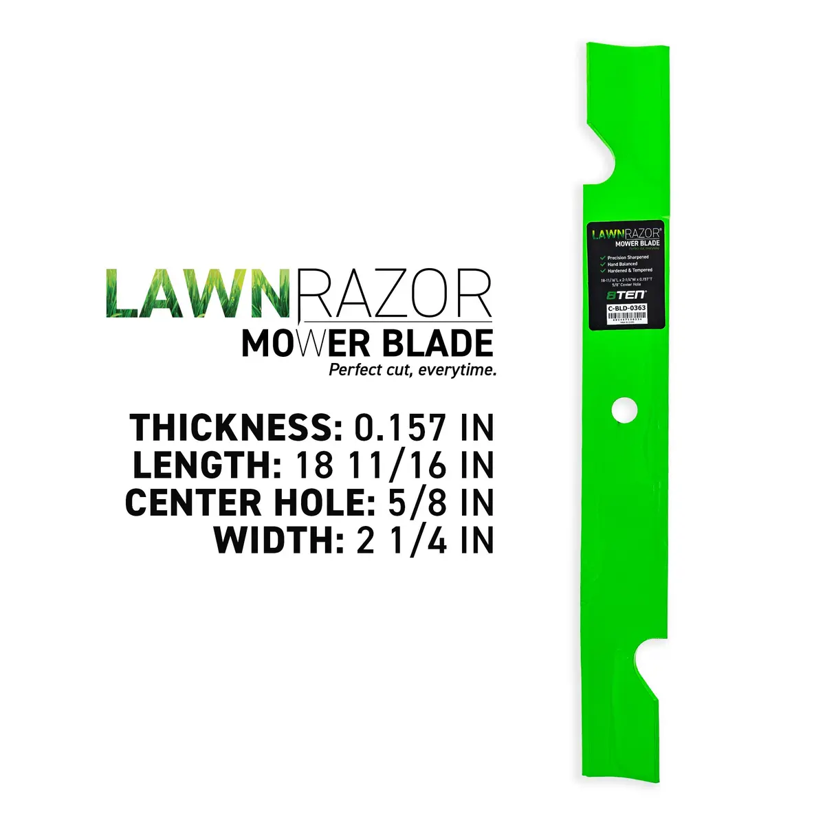 Lawnrazor Notched High Lift Blade For Toro 94-060 115-9650-03 | 3-Pack 2