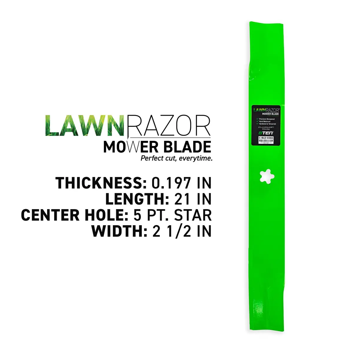 Lawnrazor High Lift Blade For Husqvarna Redmax 539113312 510417902 510417901 | 3-Pack 2