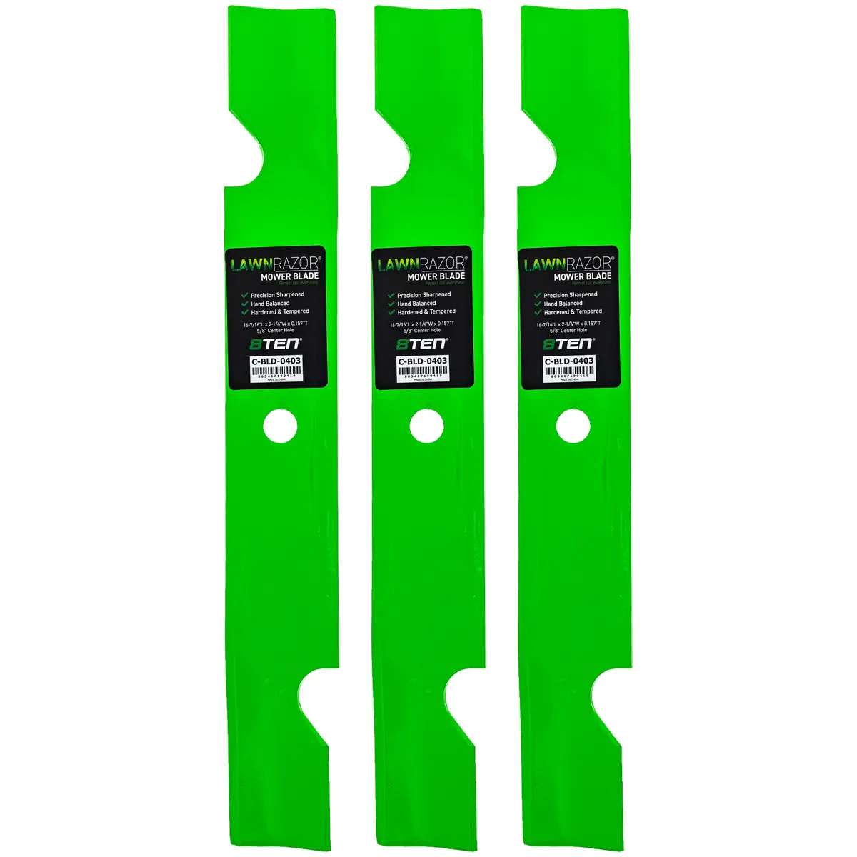 Lawnrazor Notched High Lift Blade For Toro 117-7277-03 | 3-Pack 1