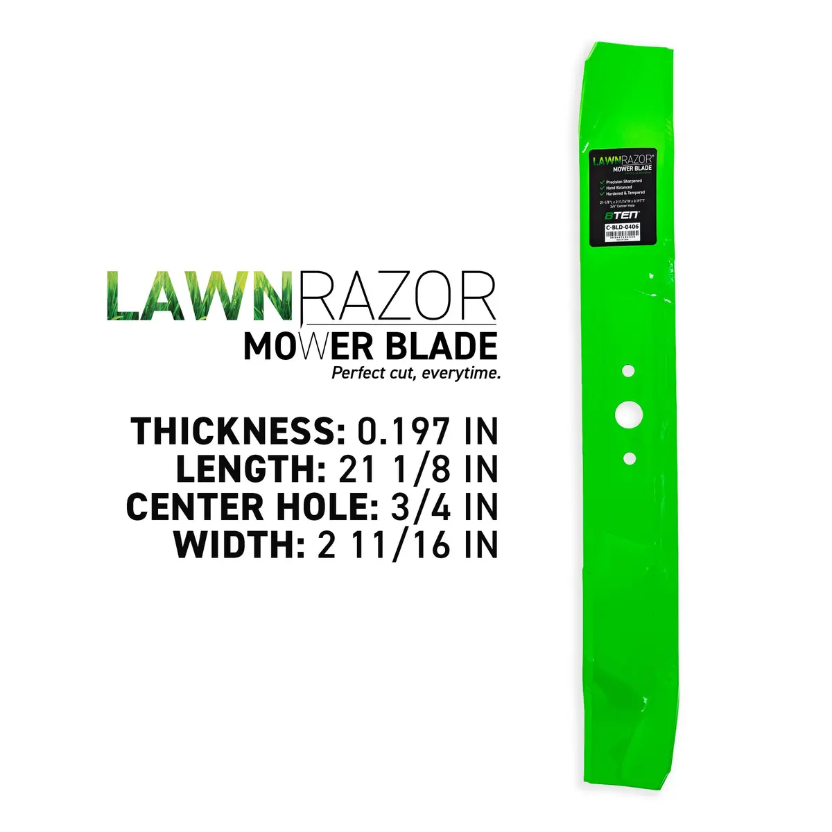 Lawnrazor Mulching Blade For Cub Cadet White Outdoor Occ-742-04101 759-3830 759-04081 742P3033 | 2-Pack 2