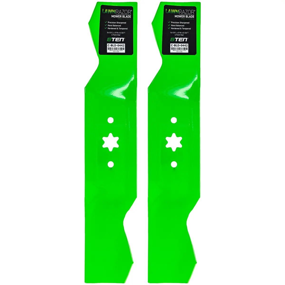 Lawnrazor Notched High Lift Blade For Mtd Mastercraft Mastercut 942-0542 742-0542 | 2-Pack 1