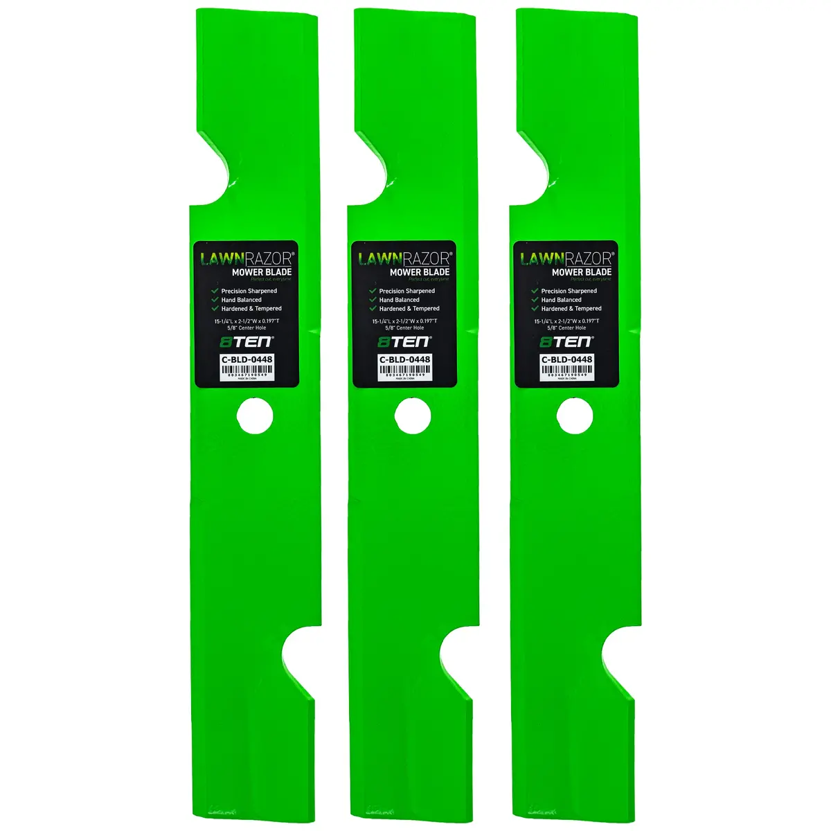 Lawnrazor Notched High Lift Blade For Exmark 1-653101 103-2529-S 103-2529 | 3-Pack 1