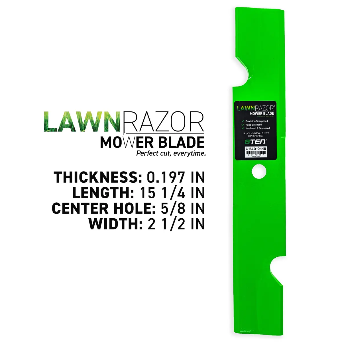 Lawnrazor Notched High Lift Blade For Exmark 1-653101 103-2529-S 103-2529 | 3-Pack 2