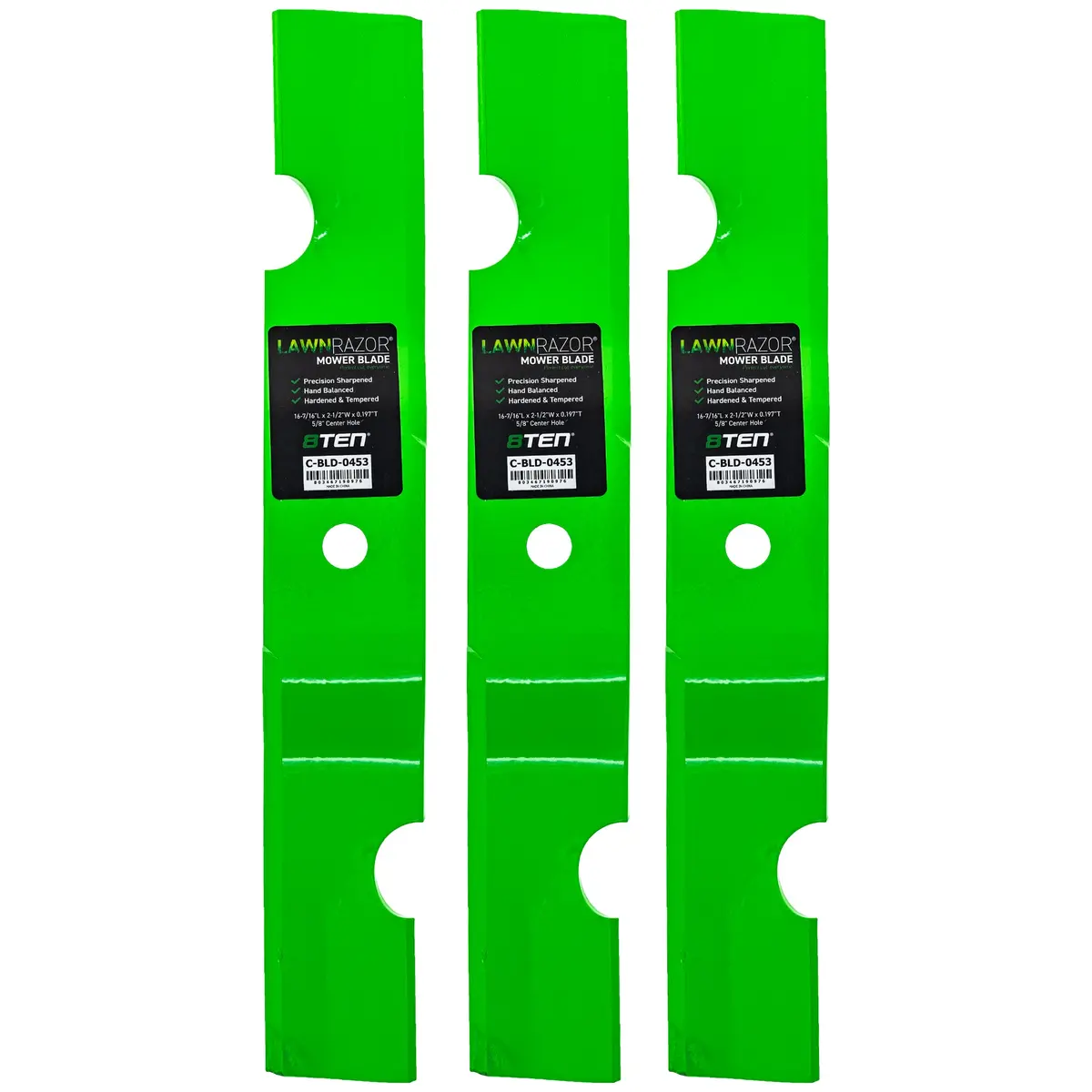 Lawnrazor Notched High Lift Blade For John Deere Tcu34166 | 3-Pack 1