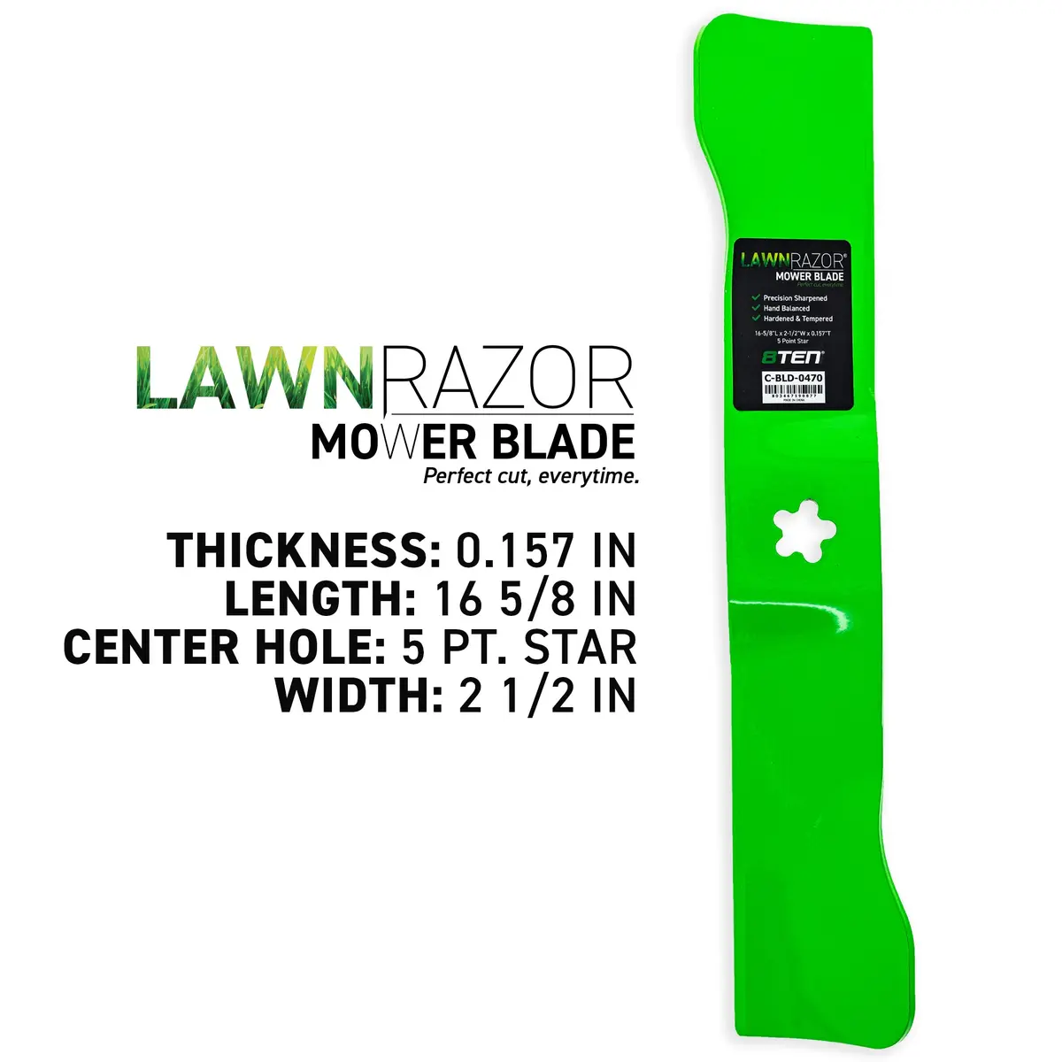 Lawnrazor High Lift Blade For Husqvarna Redmax Scag 588811002 | 3-Pack 2