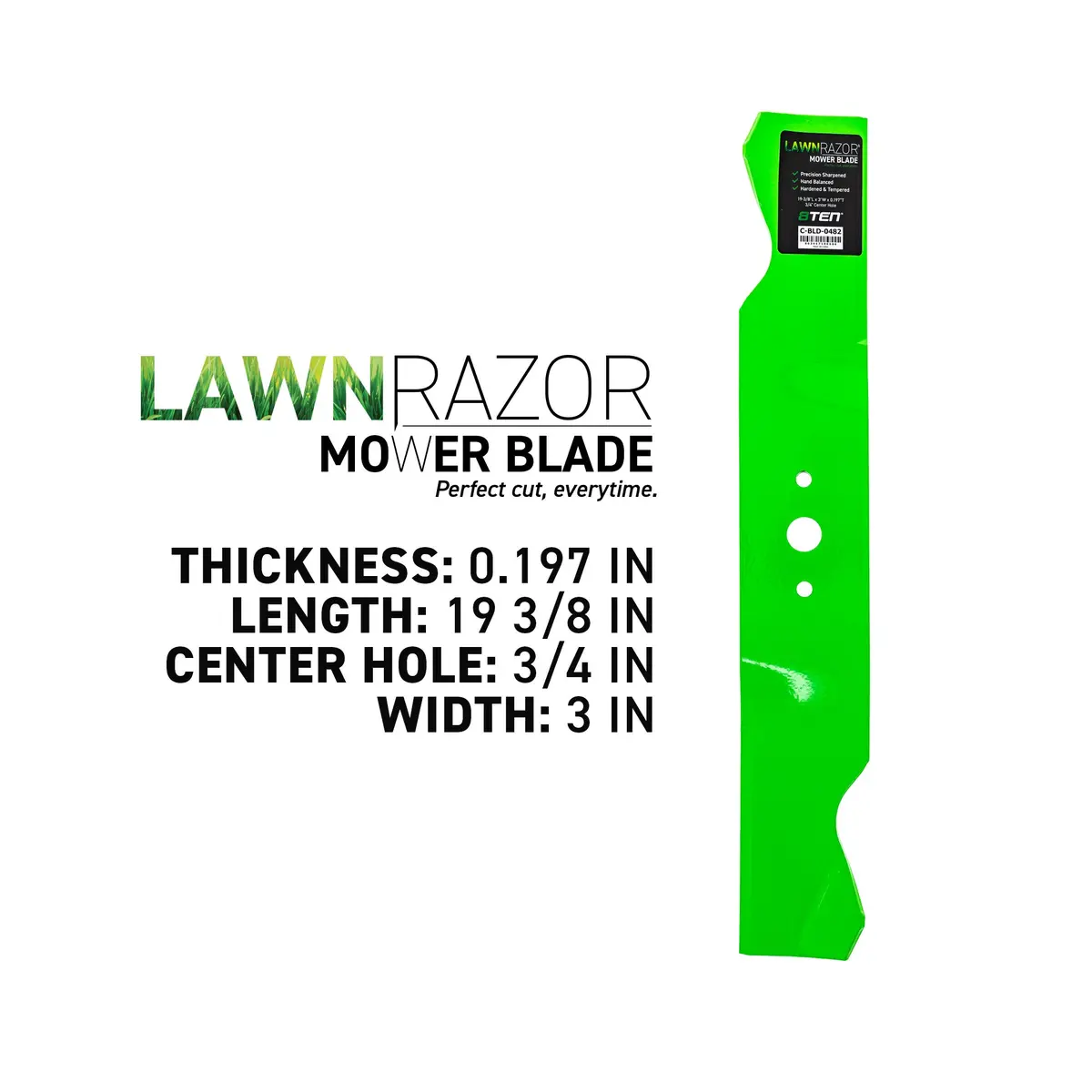 Lawnrazor Notched High Lift Blade For Cub Cadet 759-3817 742-3009-0637 742-3009 | 2-Pack 2