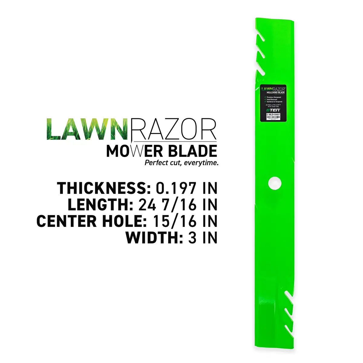 Lawnrazor Toothed Blade For Exmark 116-5171-S 116-5171 103-6399-S 103-6399 | 3-Pack 2
