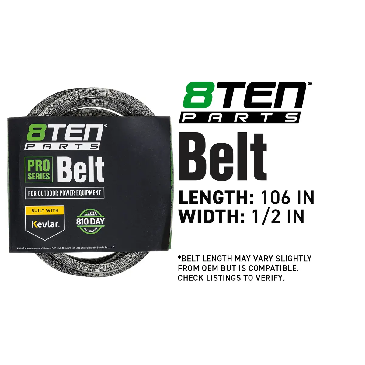 Belt With Kevlar® For Husqvarna Poulan Pro Sabre 405143 532405143 21546607 584453101 Gx10062 2