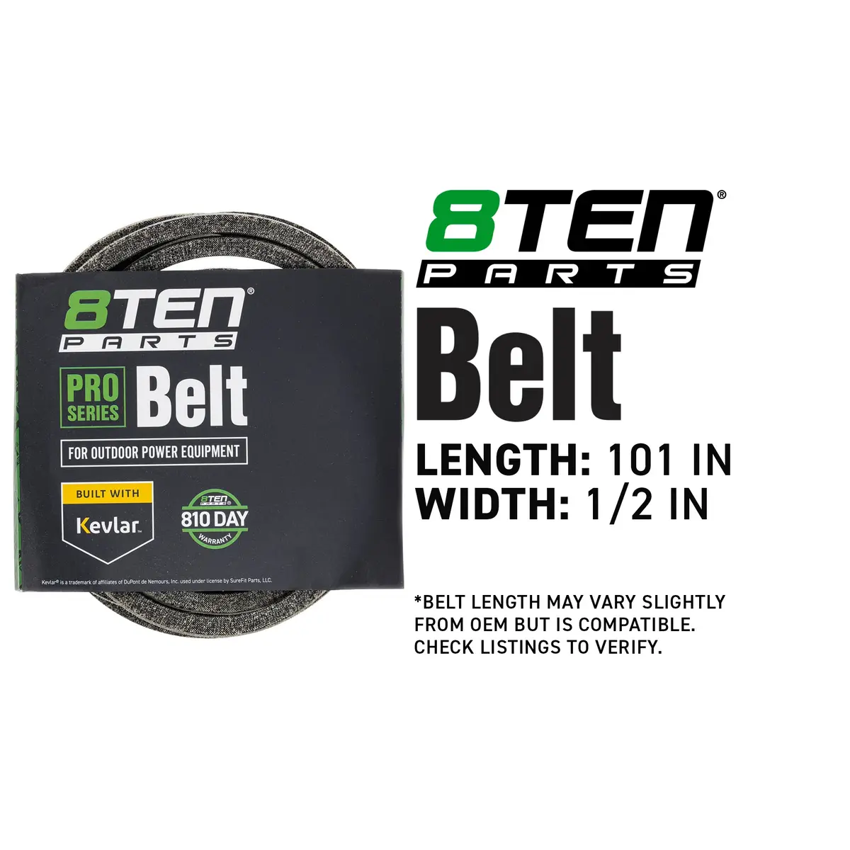 Belt With Kevlar® For Poulan Pro Husqvarna John Deere 197253 429636 532197253 592855001 M84136 2