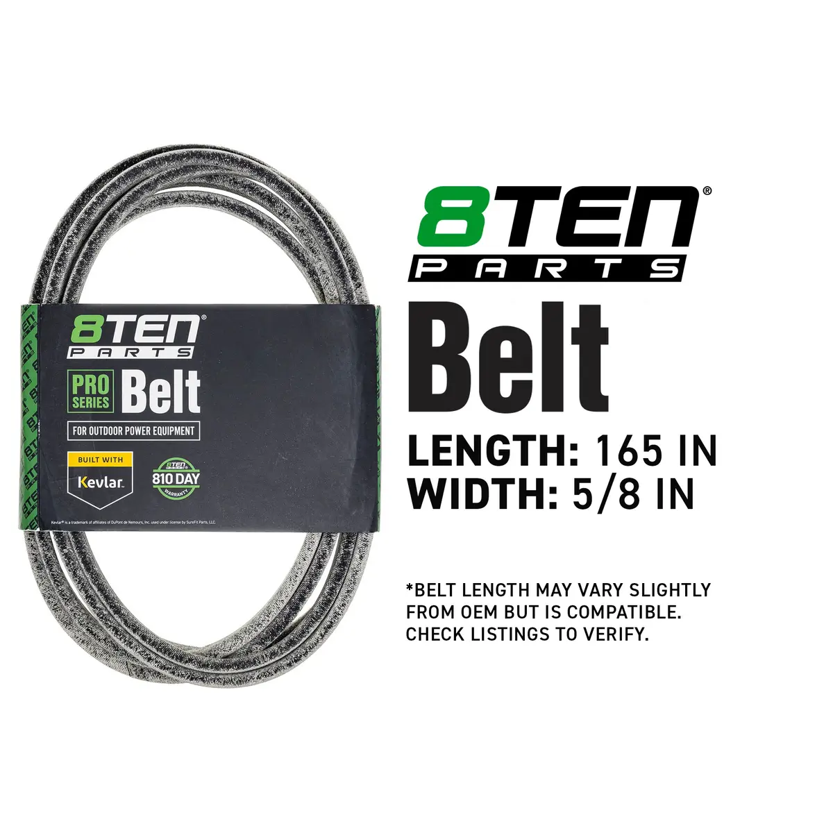 Belt With Kevlar® For White Outdoor Cub Cadet Husqvarna 041-1650-00 522811401 M153261 954-3083 2