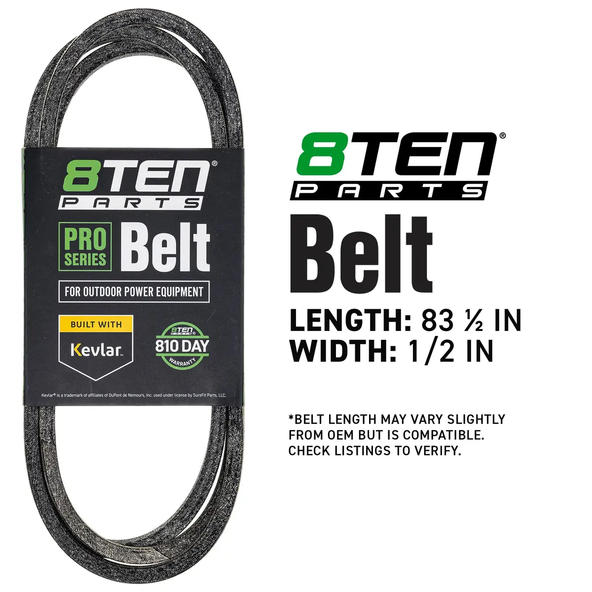 Belt With Kevlar® For Ayp Poulan Pro Huskee 158818 137153 139573 02000154 02000154P 037X63ma 141416 2