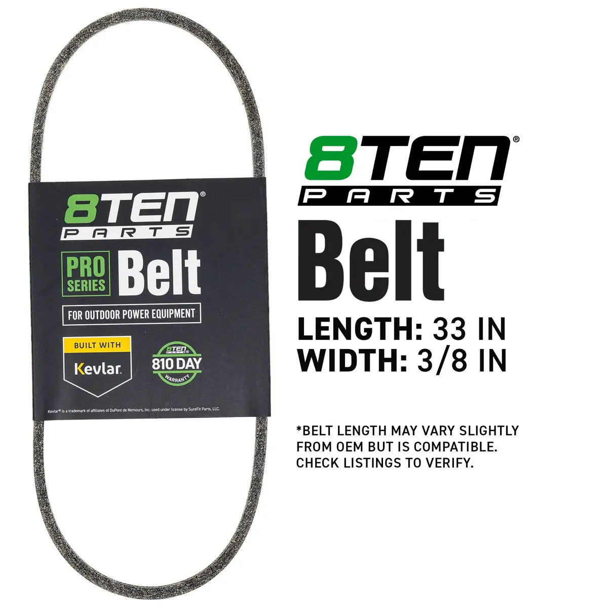 Belt With Kevlar® For John Deere Husqvarna Huskee 532196853 3754H 532426609 Oem-754-0369 Gx22819 2