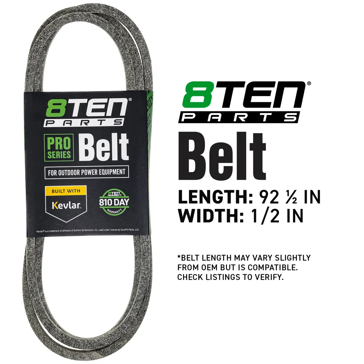 Belt With Kevlar® For Ariens Husqvarna Roper 108597X 21546382 21546080 106863X M151277 583581401 2