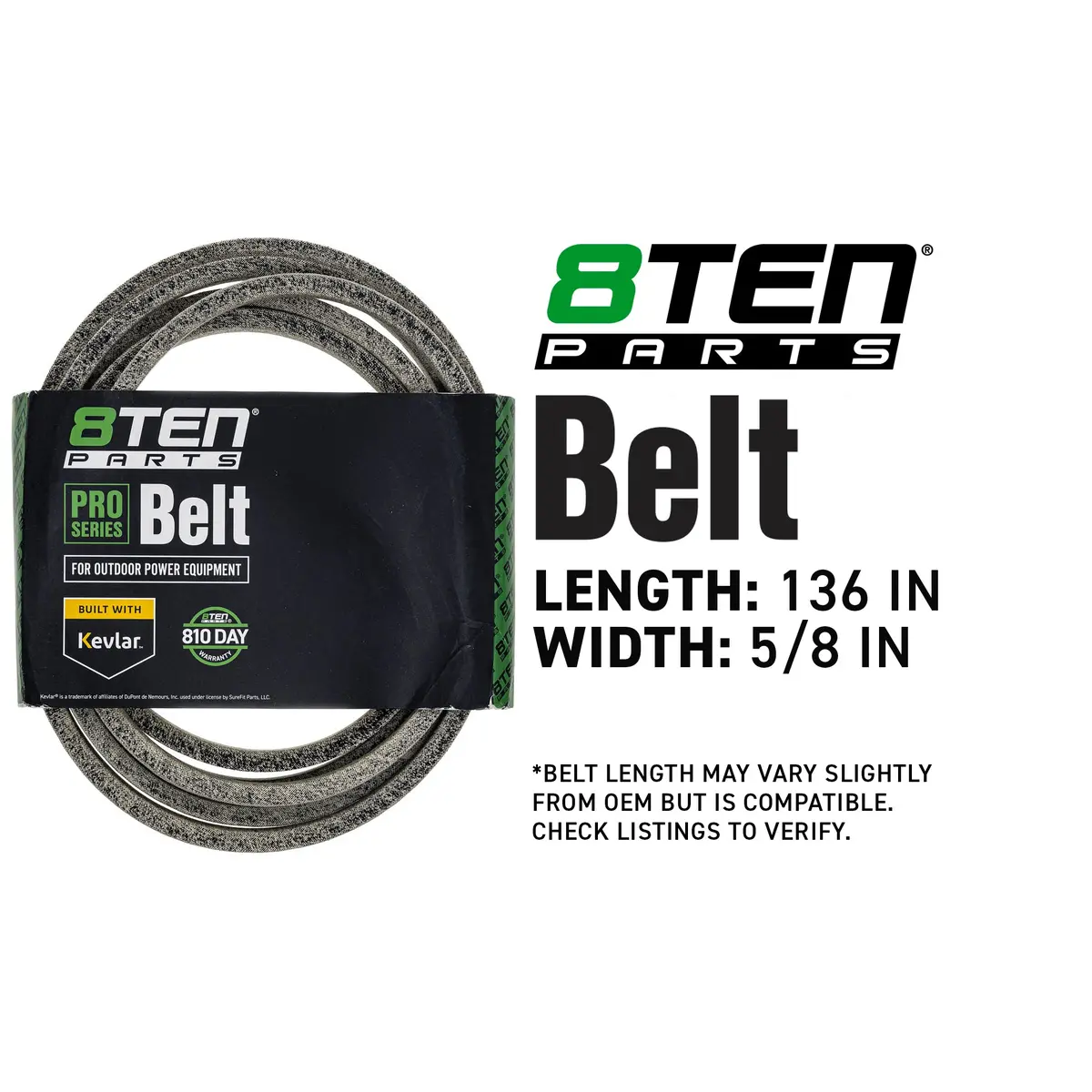 Belt With Kevlar® For Husqvarna Scag Exmark 539109243 574845602 539105644 48996 Tcu15177 2