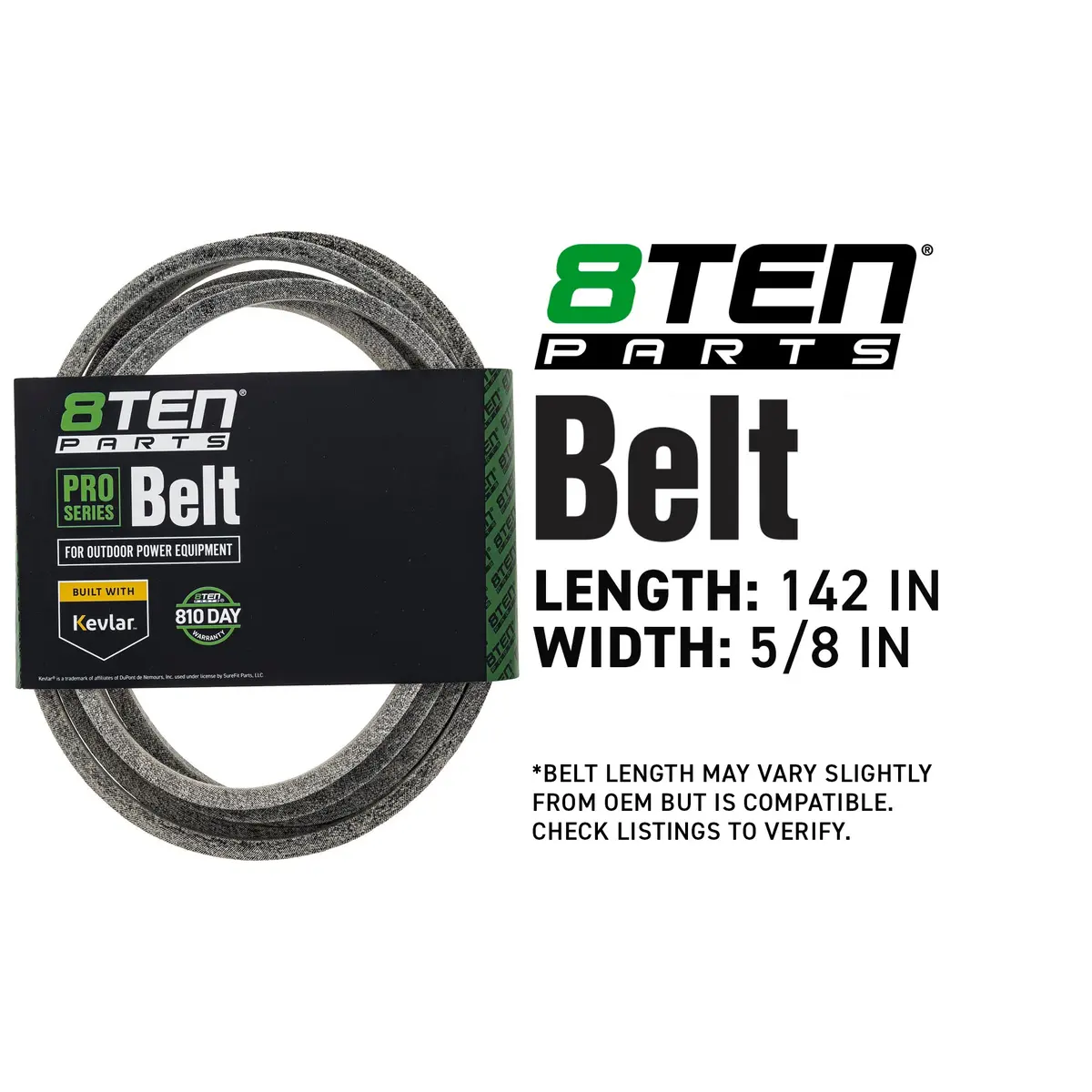 Belt With Kevlar® For John Deere Toro Husqvarna 191273 532191273 Tcu13198 98-3780 99-4647 584451901 2