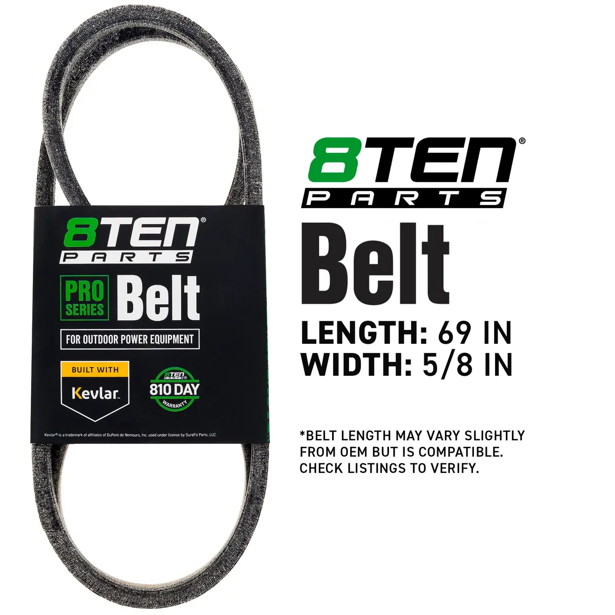 Belt With Kevlar® For Yard-Machines Huskee White Outdoor 954-0145A 754-0145A 754-0145 9750 2