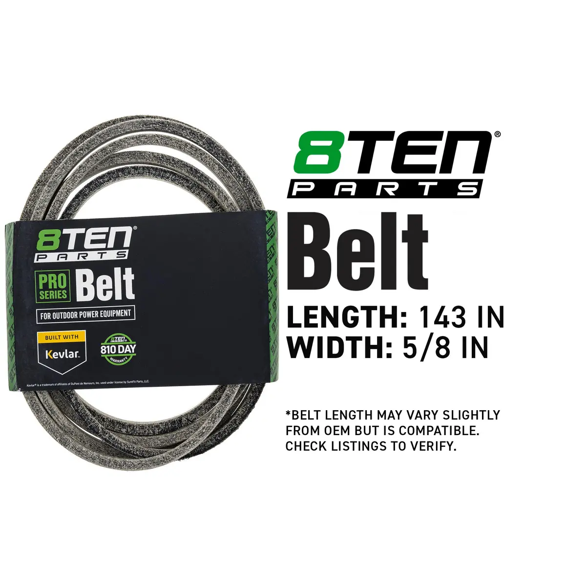 Belt With Kevlar® For Husqvarna Exmark John Deere 532191273 187283 539107709 1-413308 954-04138A 2