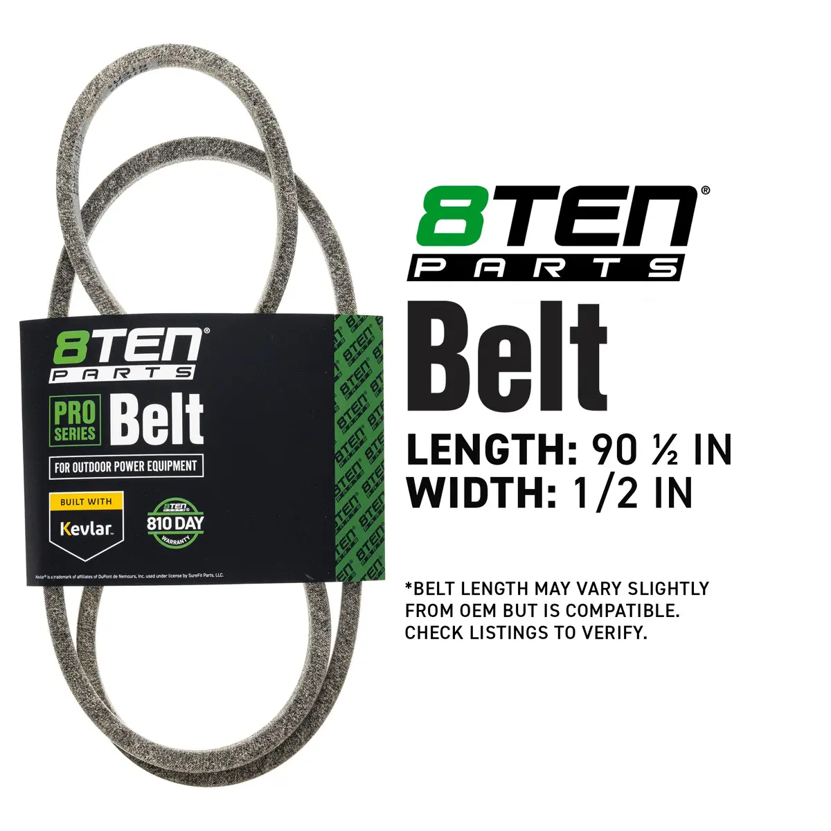 Belt With Kevlar® For Husqvarna Roper Jonsered 3717R 105732X 120302X 21546076 532193214 105372 2