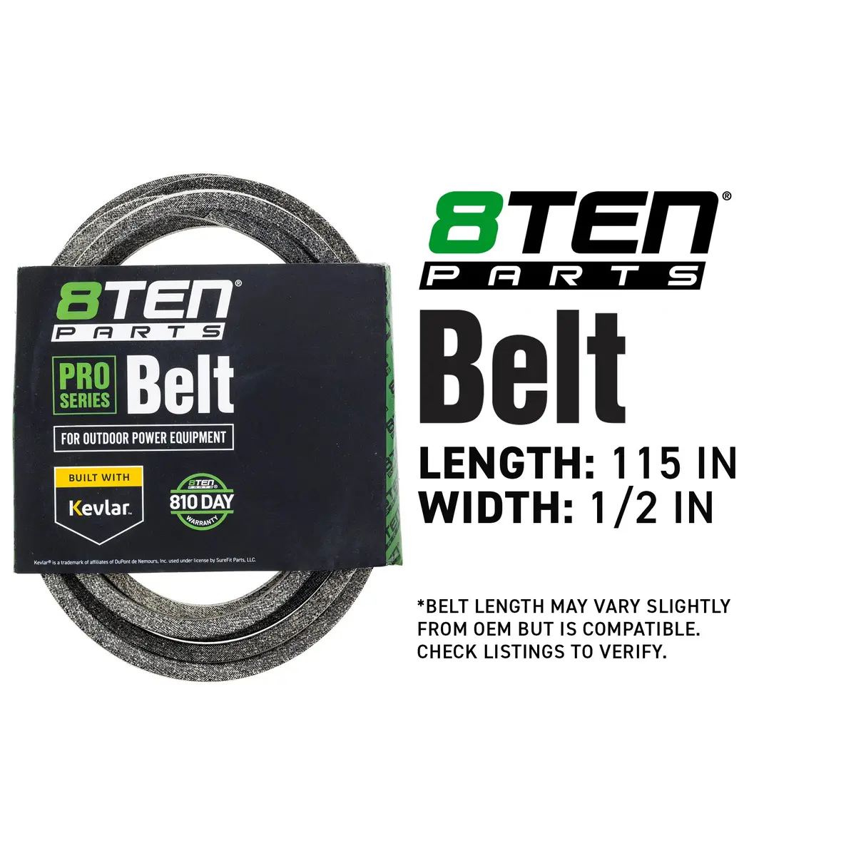 Belt With Kevlar® For John Deere Sabre Scotts M124895 M162443 M158692 Gx10183 2