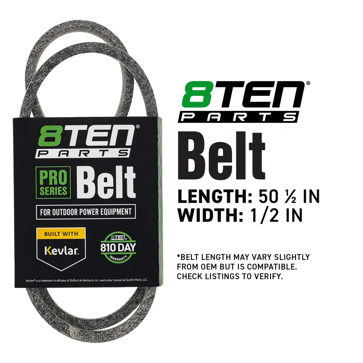 Belt With Kevlar® For Troy-Bilt White Outdoor Toro 788737 71460041 46926 413095 26-2770 10897 10722 2