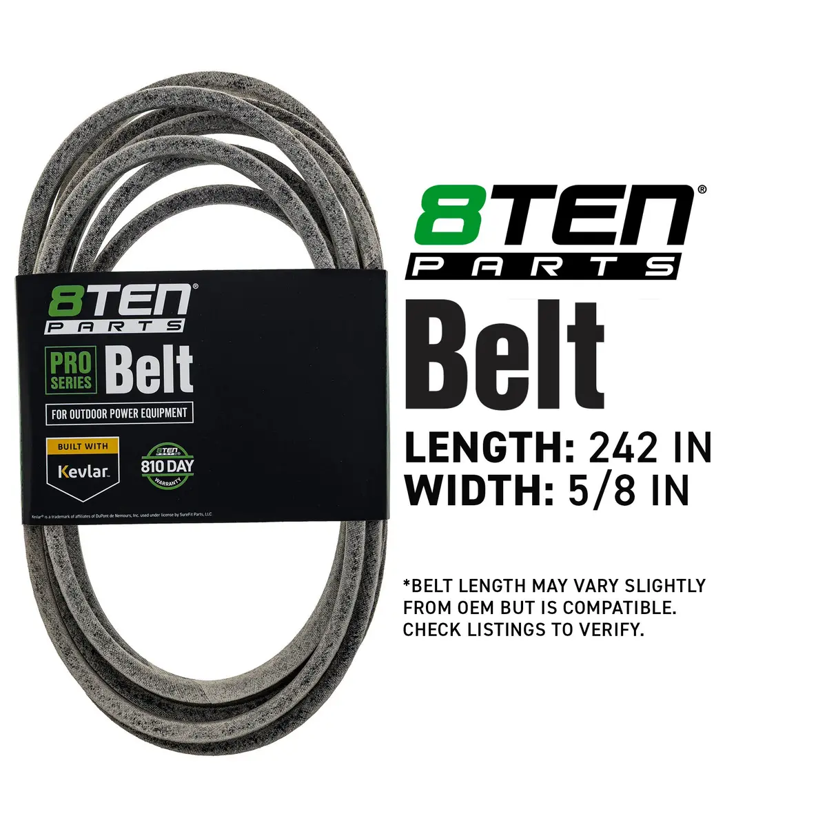 Belt With Kevlar® For Toro 105-8783 108-4071 2