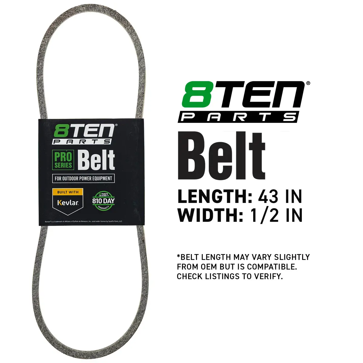 Belt With Kevlar® For Hechinger Garden King Agway Am102190 954-05103 954-05083 954-0109 754-05103 2