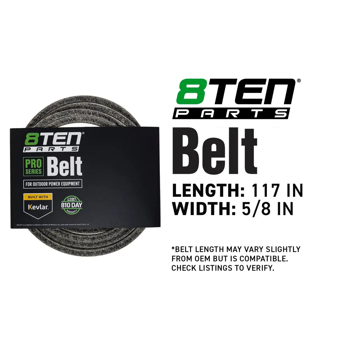 Belt With Kevlar® For Scag Husqvarna John Deere 483241 Tcu13195 48912 1001244 482137 539113917 2