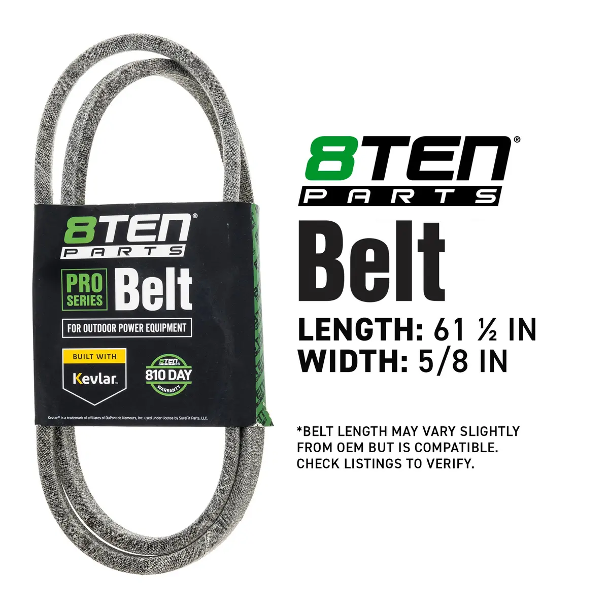 Belt With Kevlar For Toro 99-2318 Encore 603016 71460012 61 1/2 X 5/8 2