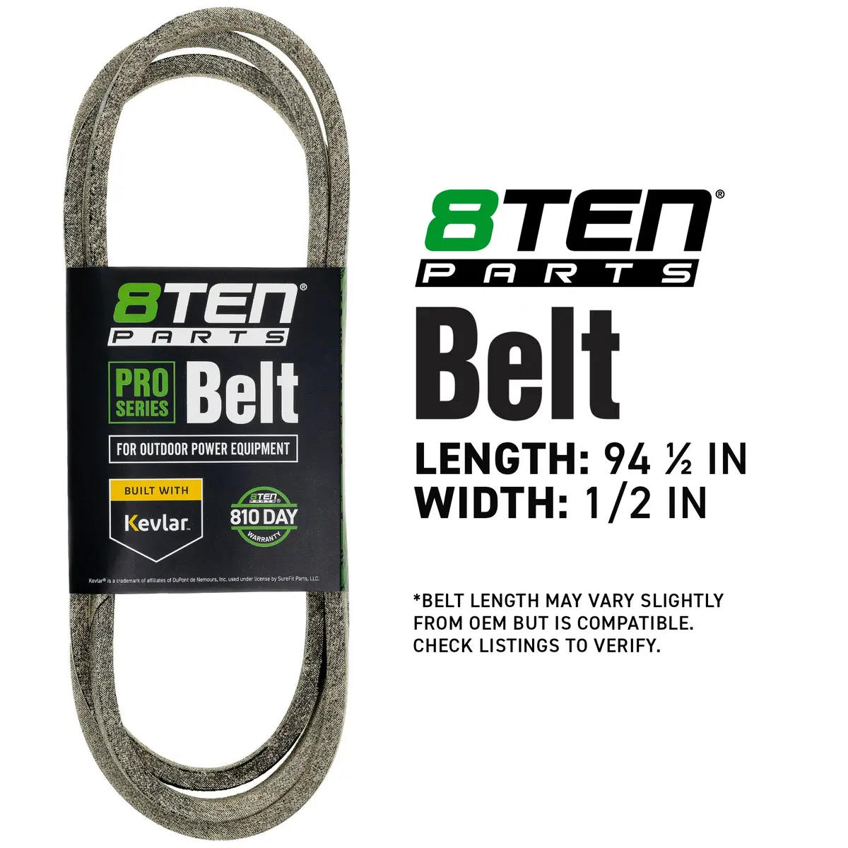 Belt With Kevlar® For Sabre Sabo Roper 5559J 25724 108313X 55593 11084X 034289 583667901 583639501 2