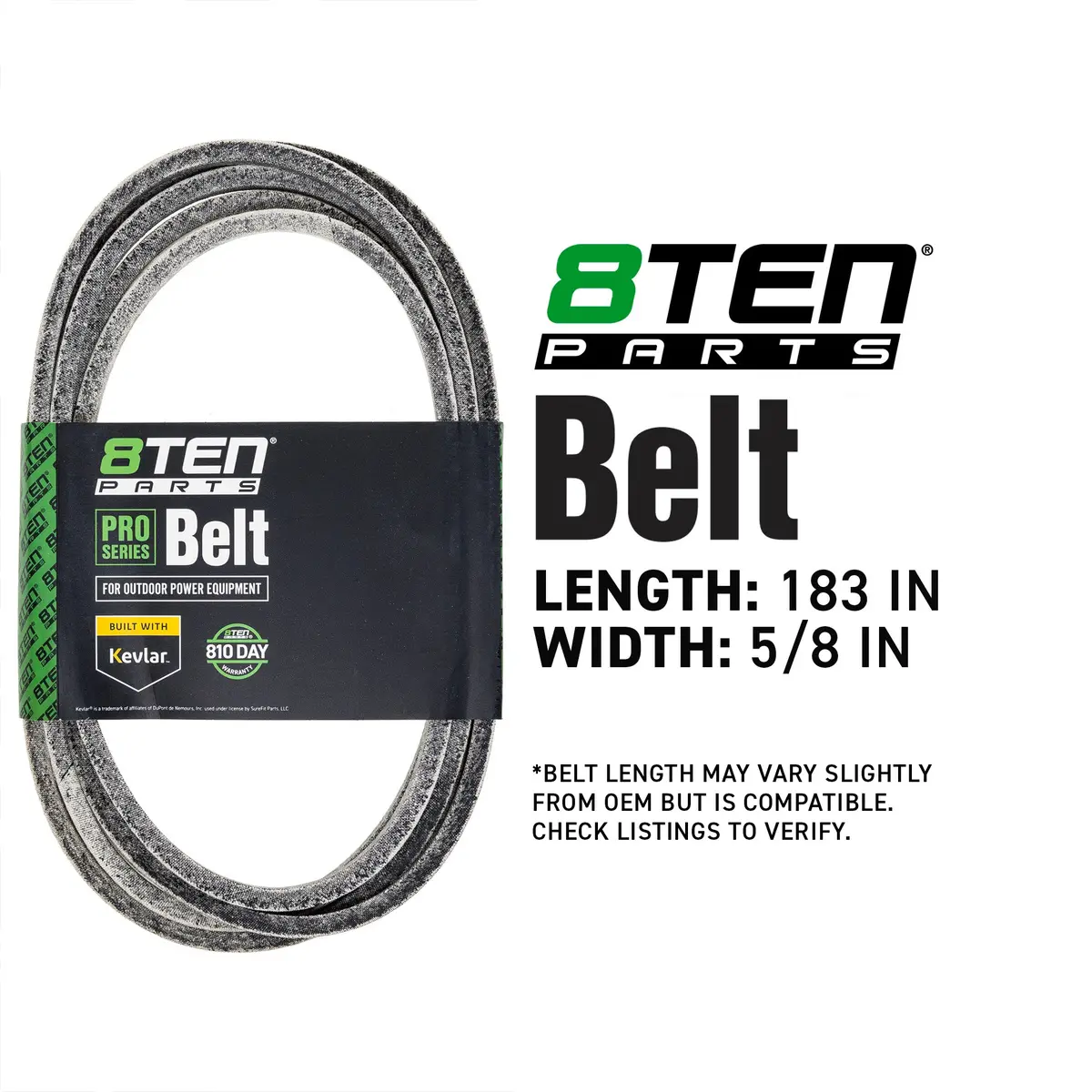 Belt With Kevlar® For Husqvarna Gravely Toro D-3776-W D-3914 07240400 510201301 539104336 D-3776 2