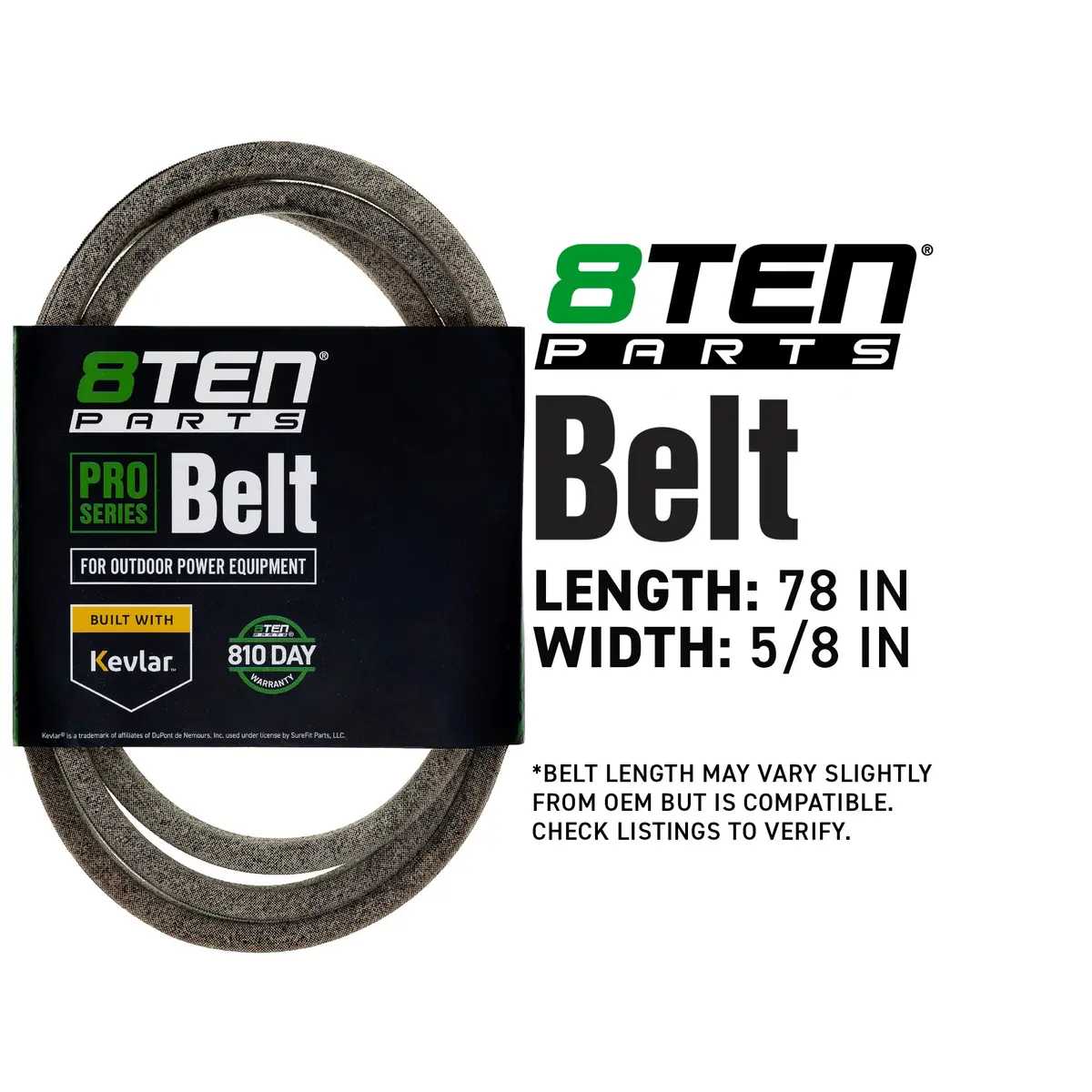 Belt With Kevlar® For John Deere Gravely Everride 539116200 D18087 Uc11267 Tcu34229 M174506 M149970 2